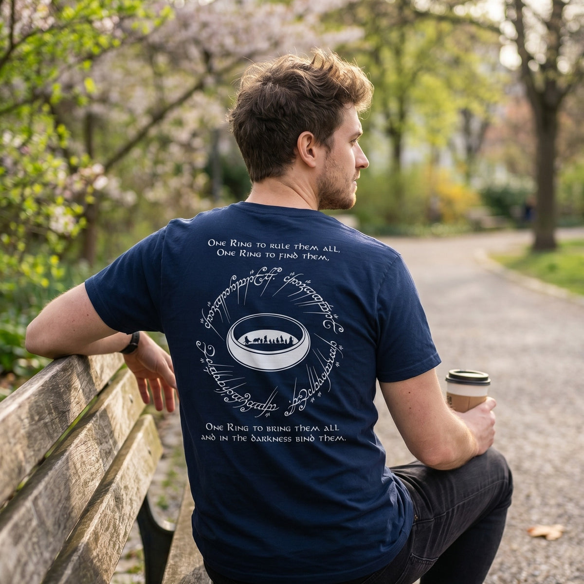 Image produit T-shirt L’Anneau Unique bleu - Le Seigneur des Anneaux