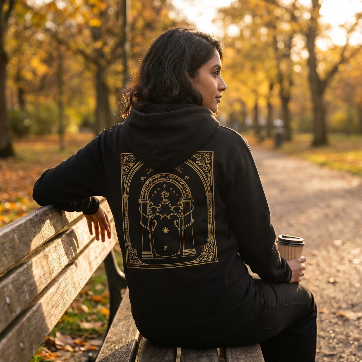 Image produit Sweat à capuche Portes de Durin - Le Seigneur des Anneaux