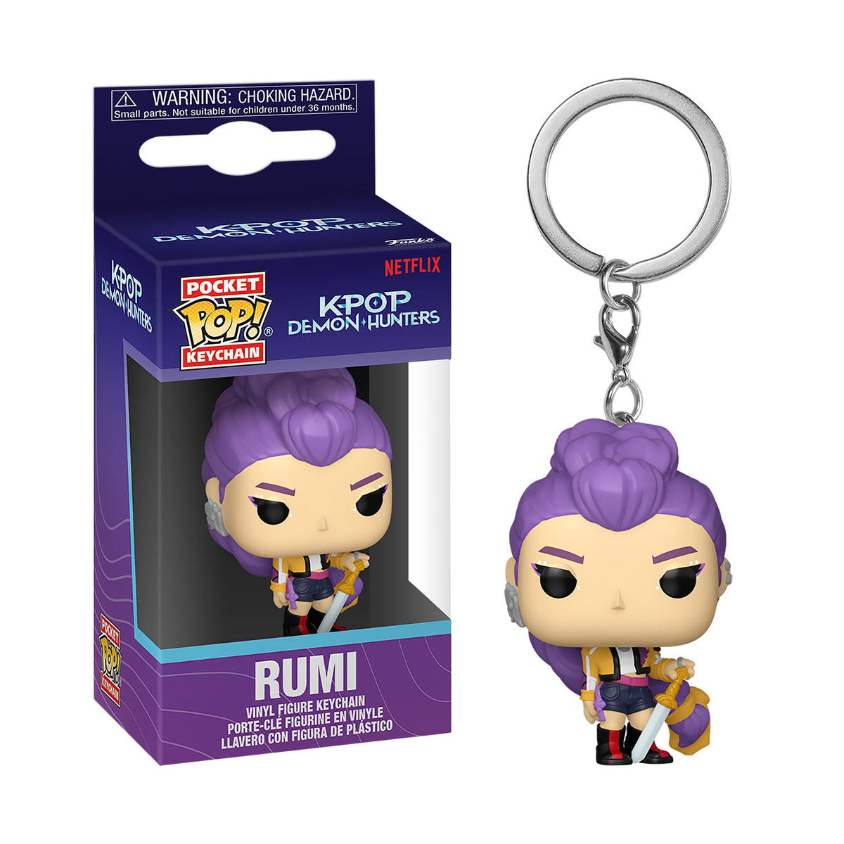 Image produit KPop Demon Hunters - Porte-clés Funko Pop Rumi