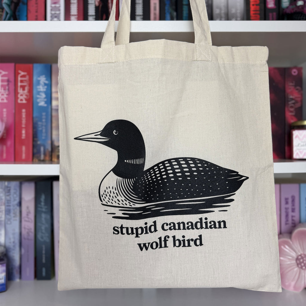 Image produit Stupid Canadian Wolf Bird – Tote bag pour fans de Heated Rivalry
