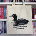 Image produit Stupid Canadian Wolf Bird – Tote bag pour fans de Heated Rivalry