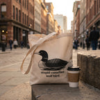 Image produit Stupid Canadian Wolf Bird – Tote bag pour fans de Heated Rivalry