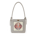 Image produit Sac bandoulière médiéval Tora avec broderie beige
