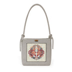 Image produit Sac bandoulière médiéval Tora avec broderie beige