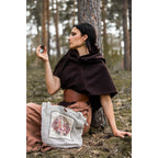 Image produit Sac bandoulière médiéval Tora avec broderie beige