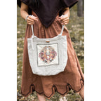Image produit Sac bandoulière médiéval Tora avec broderie beige