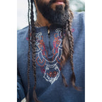 Image produit Tunique viking médiévale Freki bleu-gris