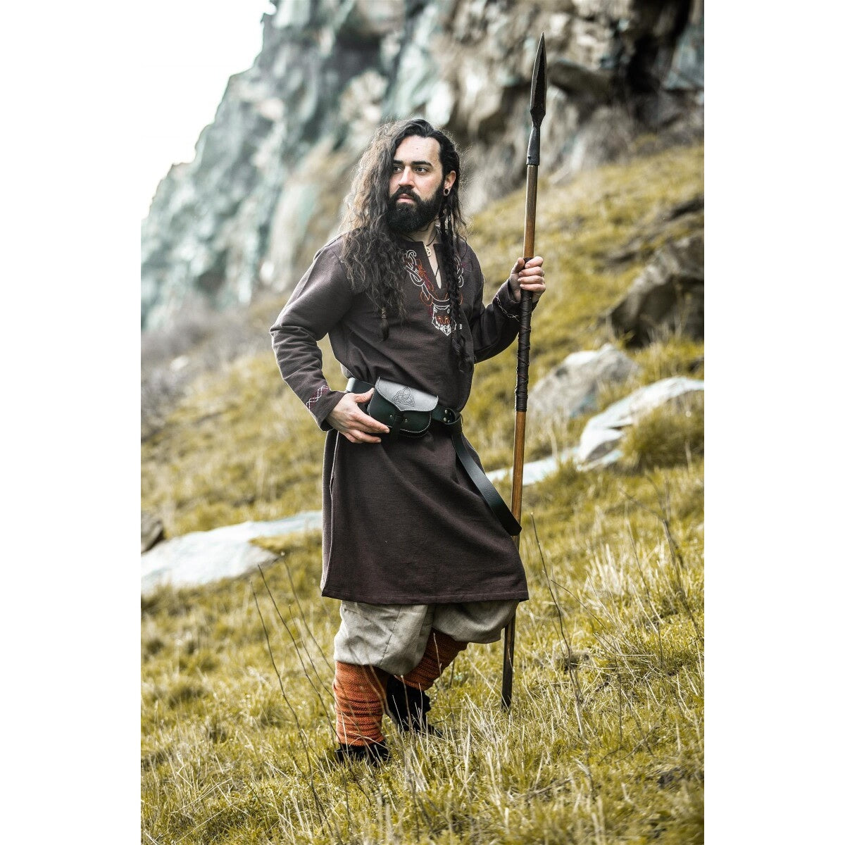 Image produit Tunique vikings médiévale Freki marron