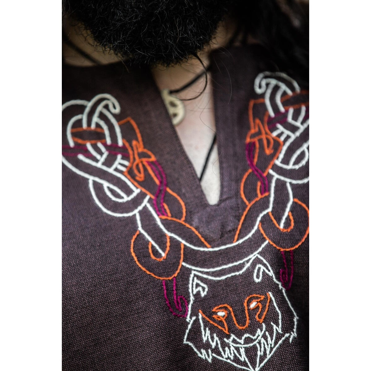 Image produit Tunique vikings médiévale Freki marron