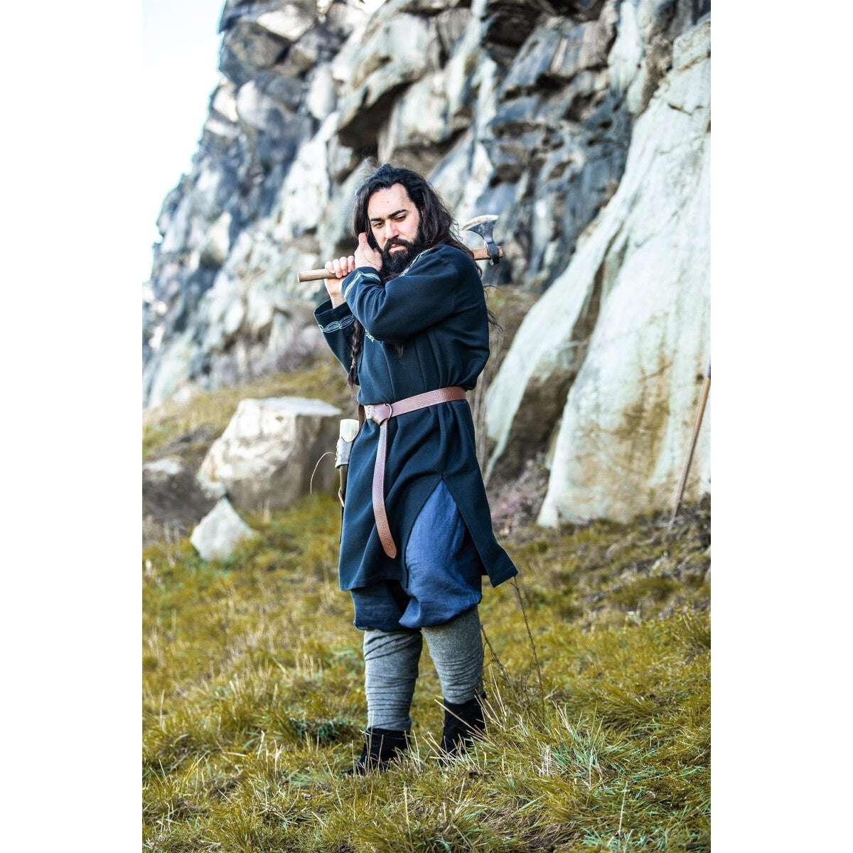 Image produit Tunique viking médiévale Snorri noir