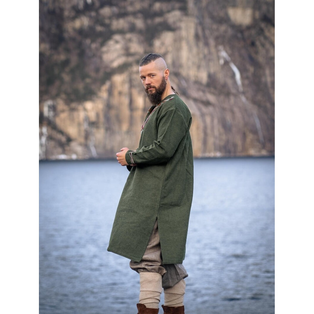Image produit Tunique viking médiévale Snorri verte