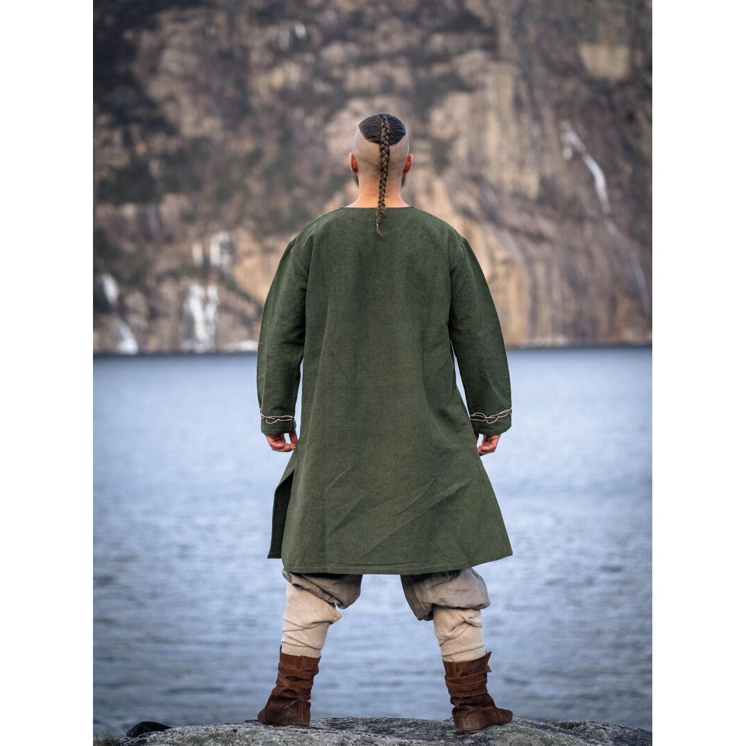 Image produit Tunique viking médiévale Snorri verte