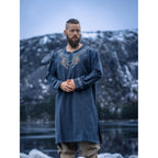 Image produit Tunique viking médiévale Snorri gris bleuté