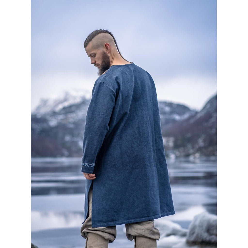 Image produit Tunique viking médiévale Snorri gris bleuté