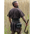 Image produit Tunique Viking médiévale Theobald à manches courtes marron foncé