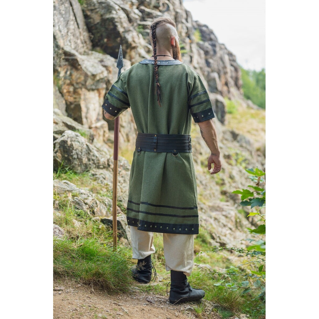 Image produit Tunique viking médiévale Rollo manches courtes vert