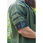 Image produit Tunique viking médiévale Rollo manches courtes vert