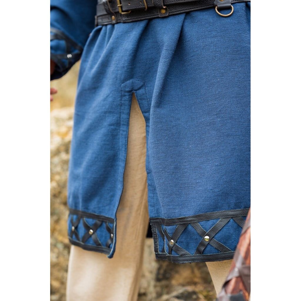 Image produit Tunique viking médiévale Erik bleu foncé