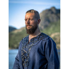 Image produit Tunique viking médiévale Erik bleu foncé