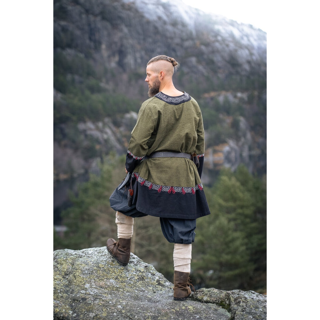 Image produit Tunique viking médiévale Freydis olive