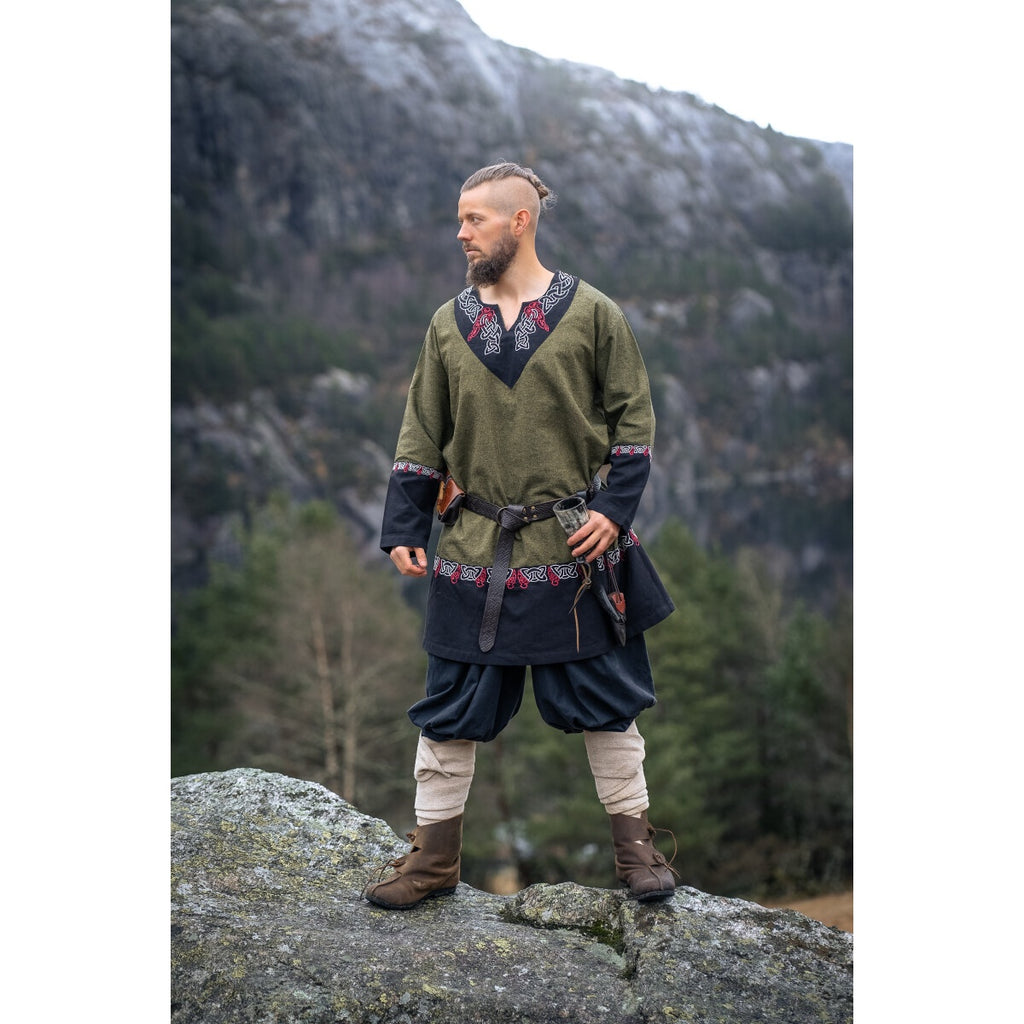 Image produit Tunique viking médiévale Freydis olive