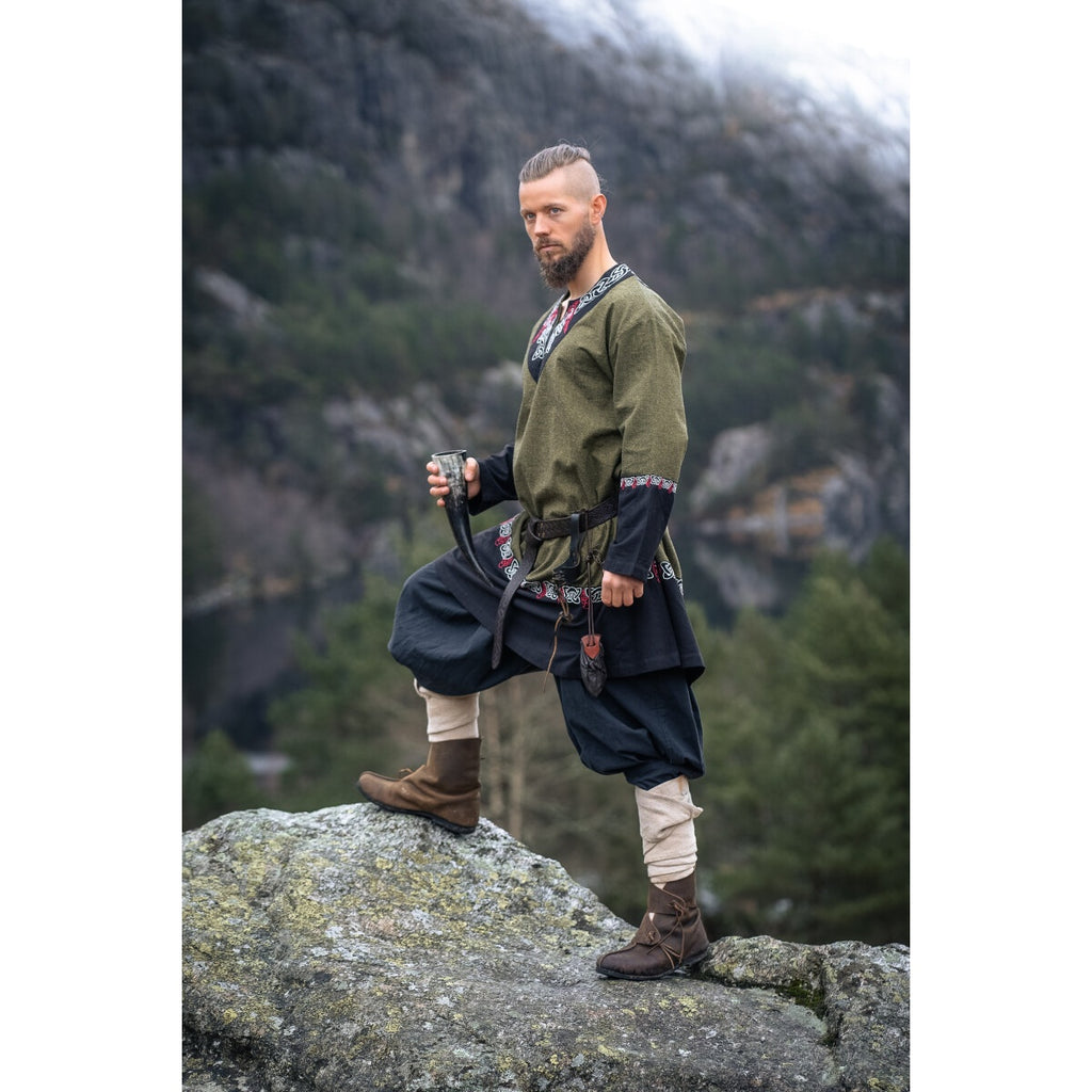 Image produit Tunique viking médiévale Freydis olive