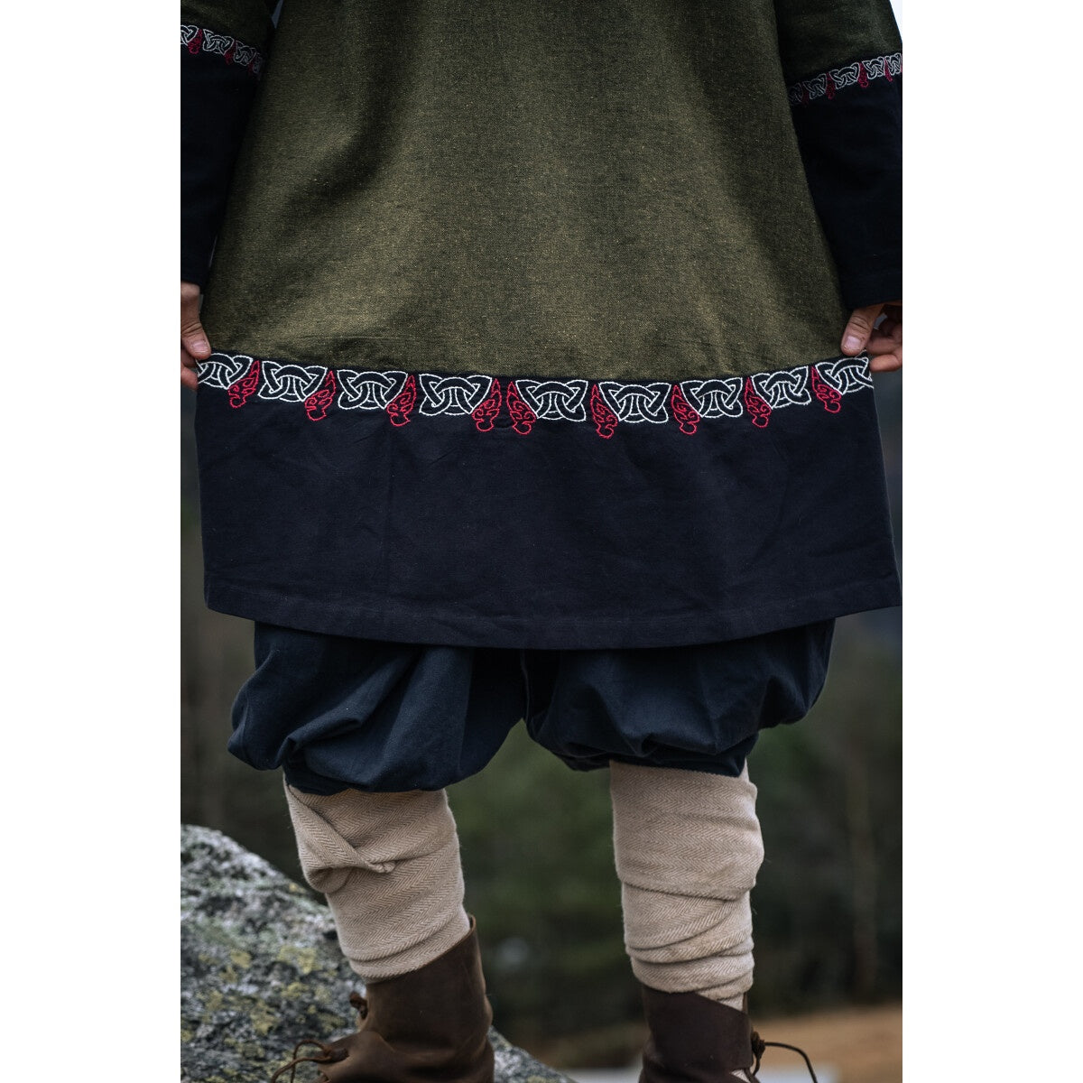 Image produit Tunique viking médiévale Freydis olive