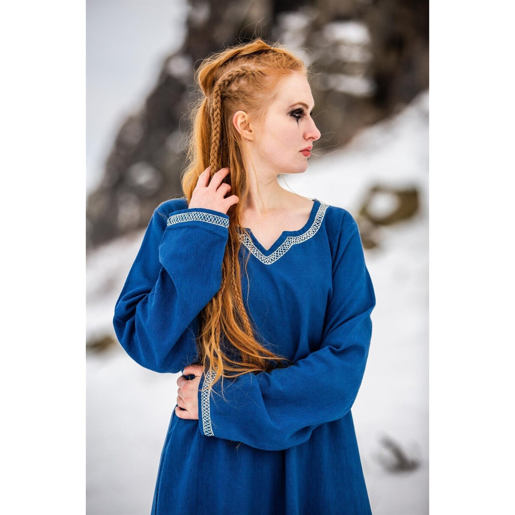 Image produit Robe médiévale viking Brigida bleu