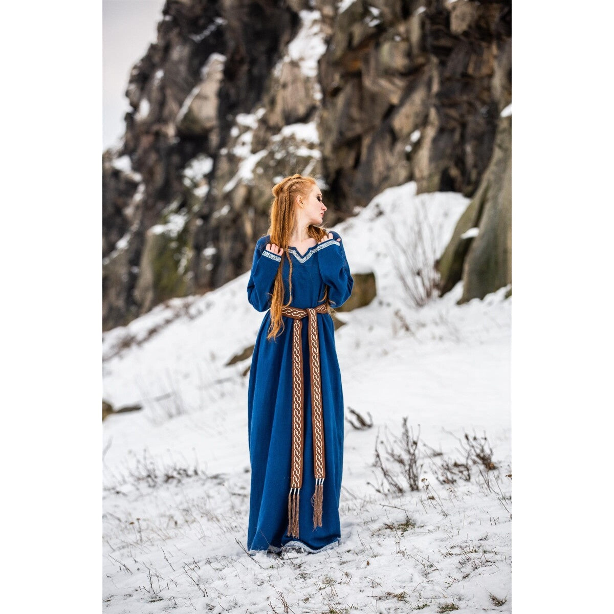 Image produit Robe médiévale viking Brigida bleu