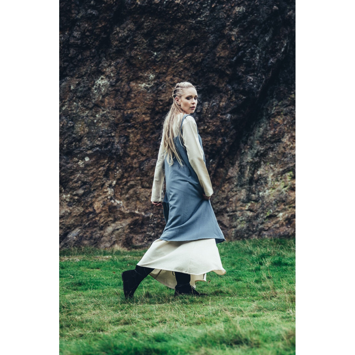 Image produit Sur-robe viking médiévale Inka bleu colombe