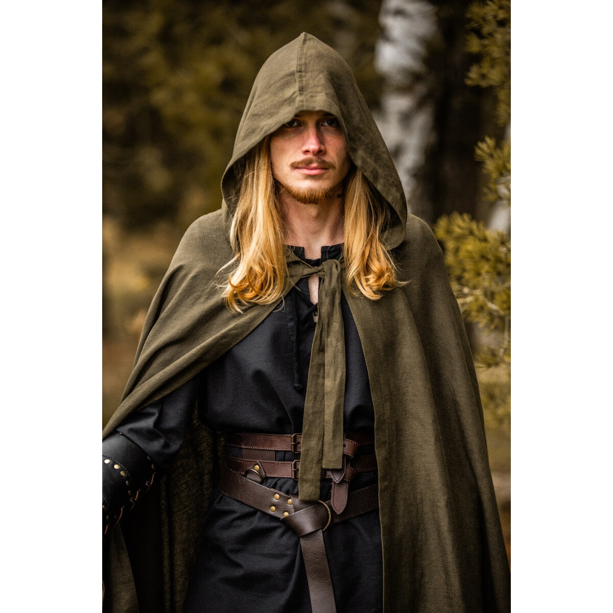 Product image Medieval Linen Cloak Mimir green