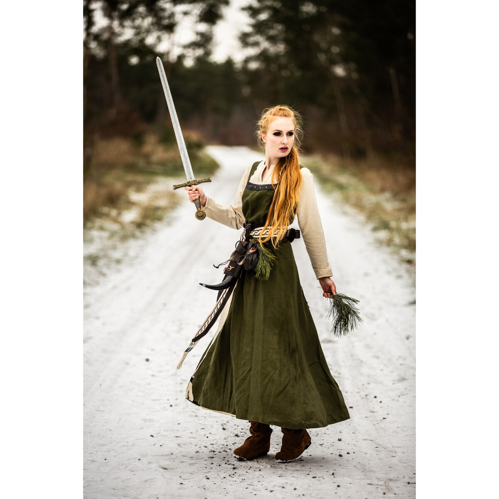 Image produit Sur-robe viking médiévale Alena vert