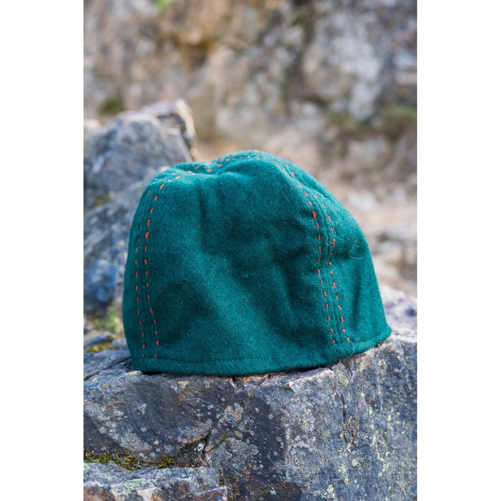 Image produit Bonnet médiéval viking en laine Sjard vert