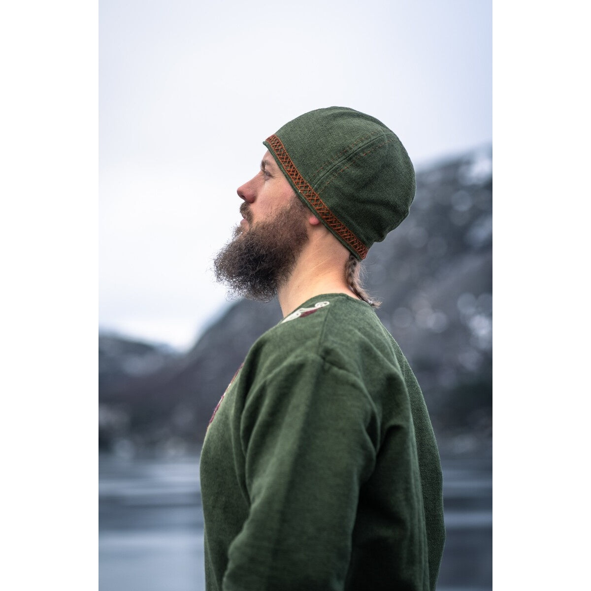 Image produit Coiffe viking médiévale Anders vert