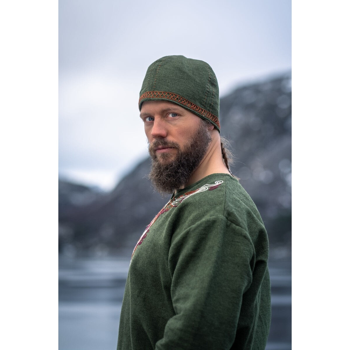 Image produit Coiffe viking médiévale Anders vert