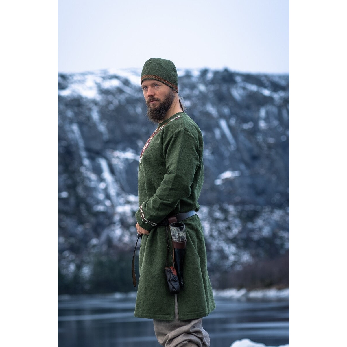 Image produit Coiffe viking médiévale Anders vert
