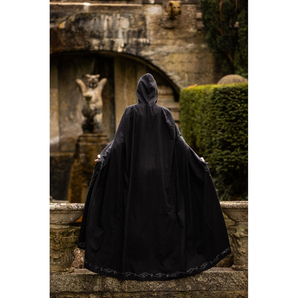 Image produit Cape médiévale avec broderie Erna noir