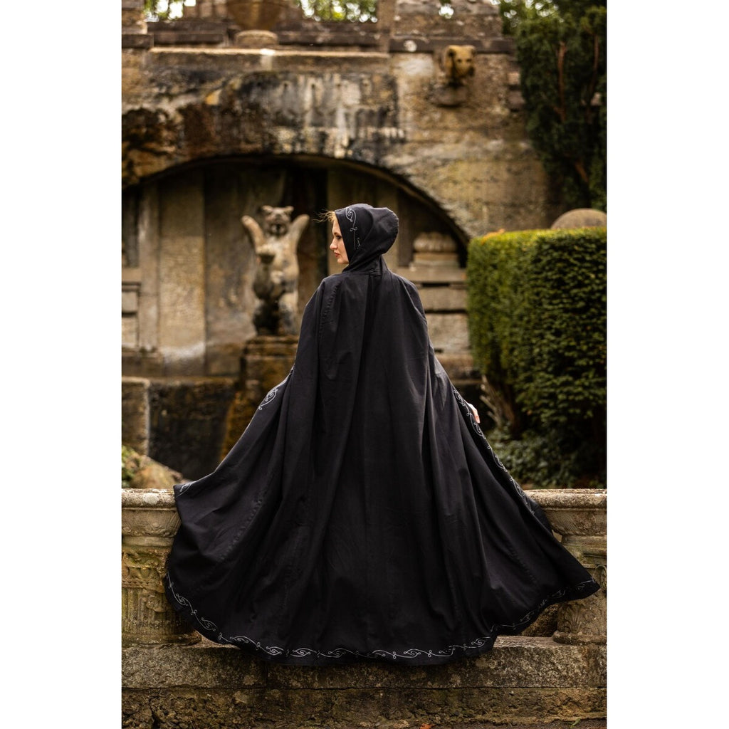 Image produit Cape médiévale avec broderie Erna noir