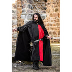 Image produit Cape médiévale des Templiers Arnulf noir-rouge