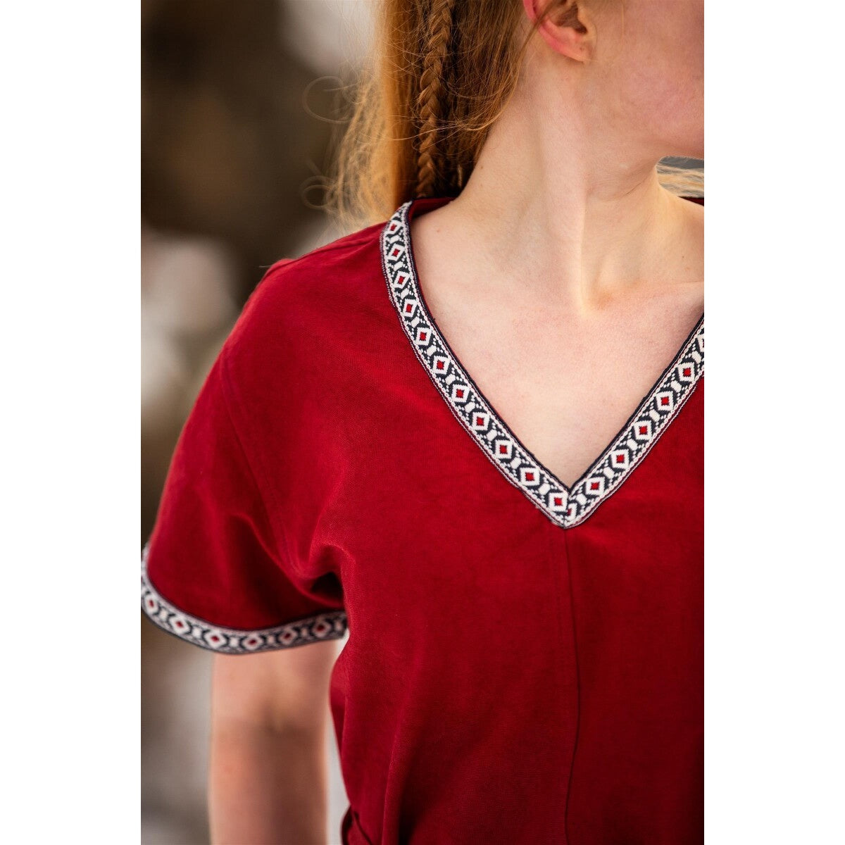 Image produit Tunique viking médiévale Matilda rouge