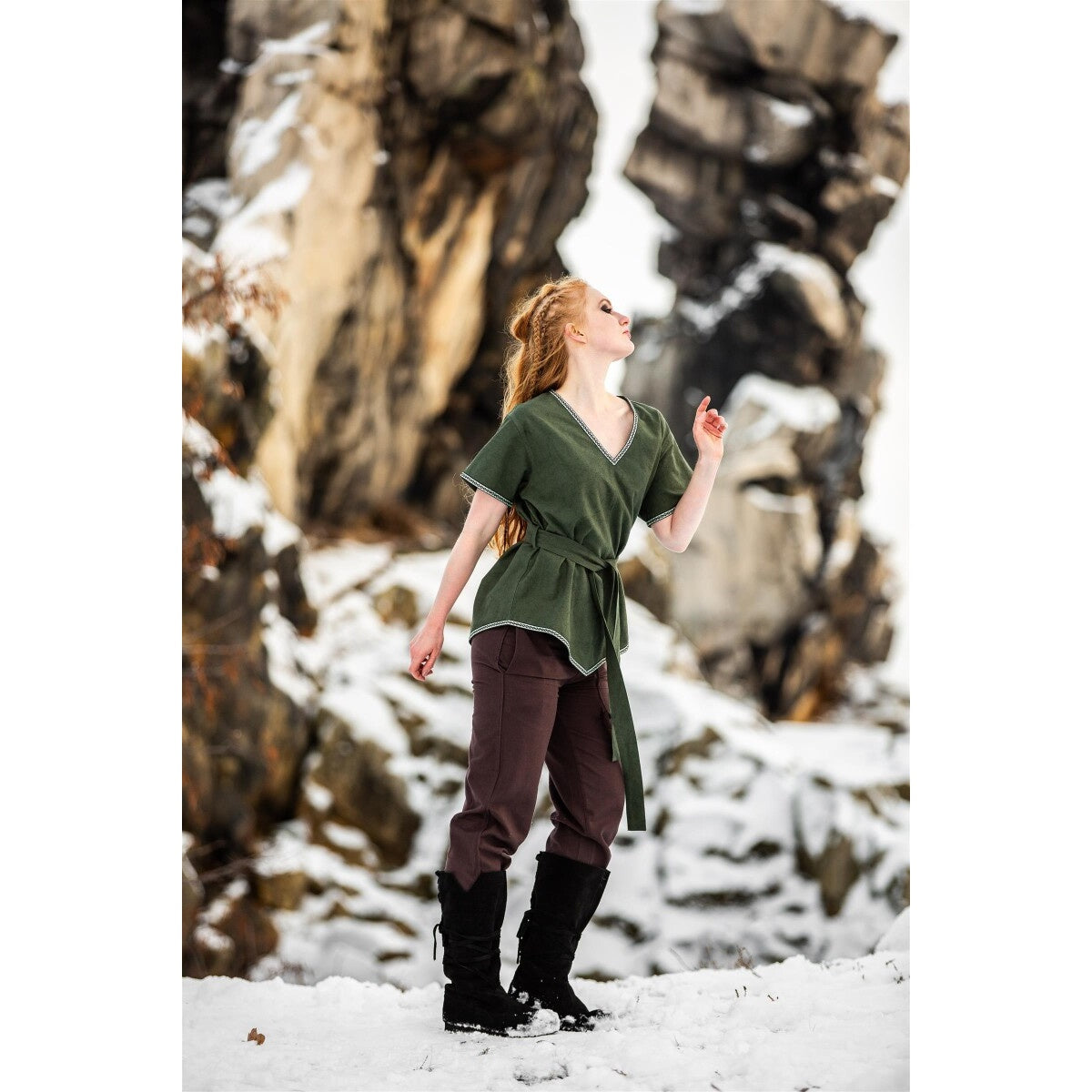 Image produit Tunique viking médiévale Matilda vert