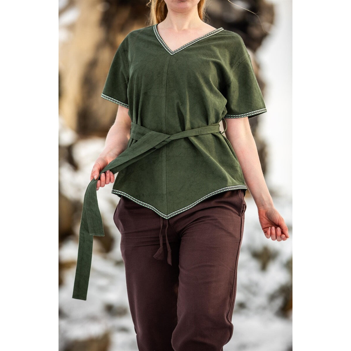 Image produit Tunique viking médiévale Matilda vert