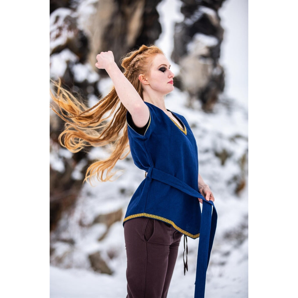 Image produit Tunique viking médiévale Matilda bleu