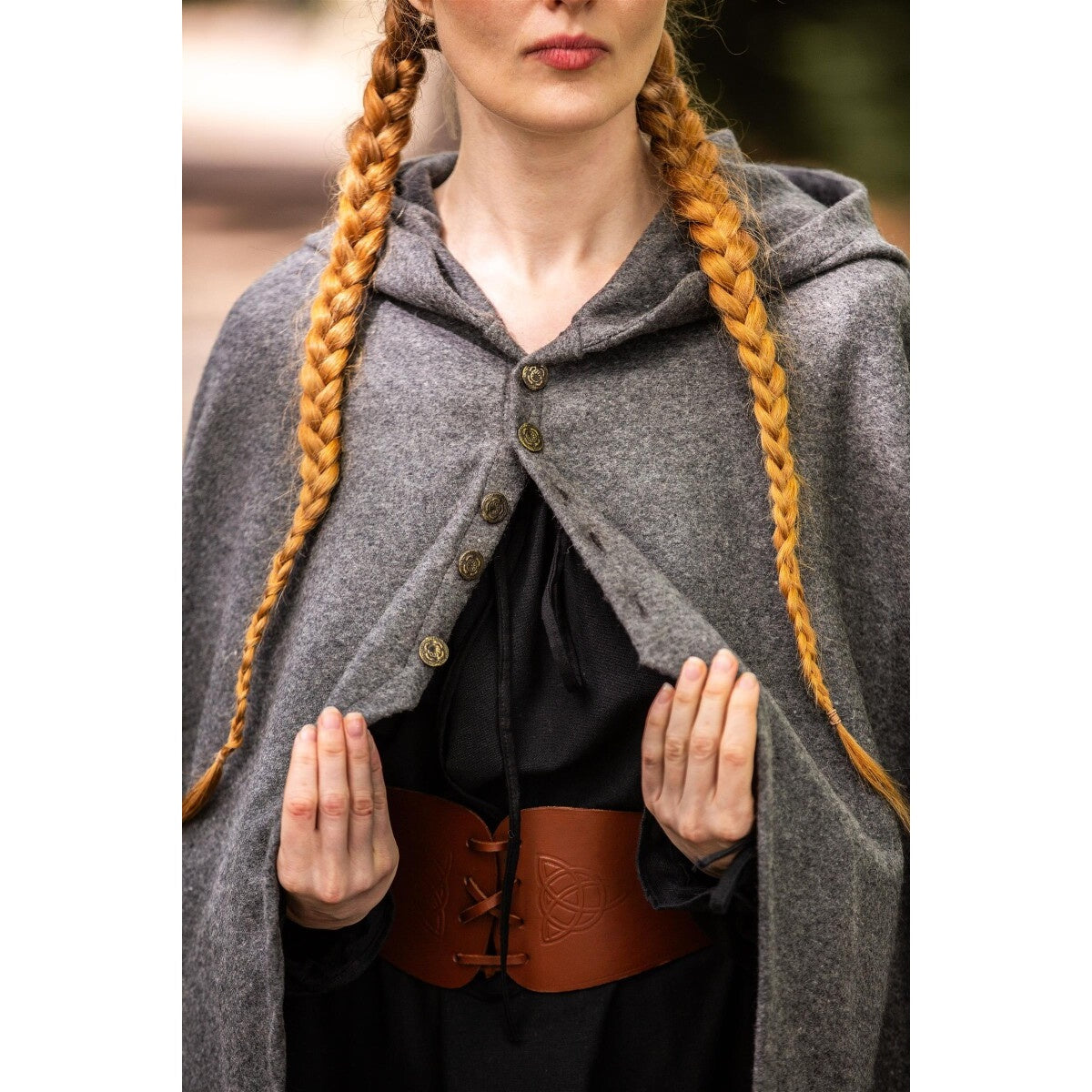 Image produit Cape médiévale femme Heidi gris