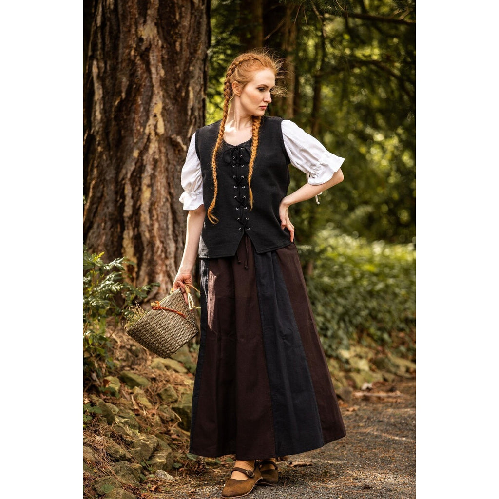 Image produit Gilet médiéval en coton Franziska noir