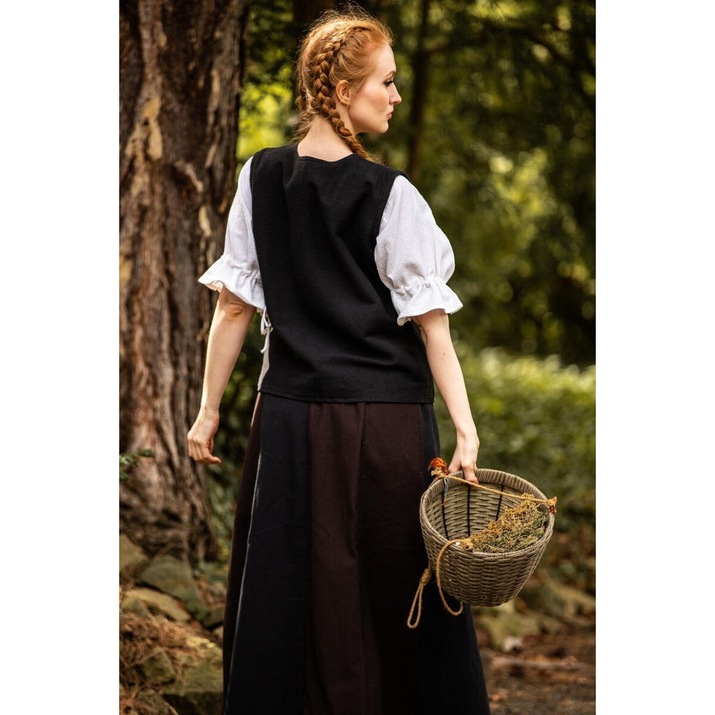 Image produit Gilet médiéval en coton Franziska noir