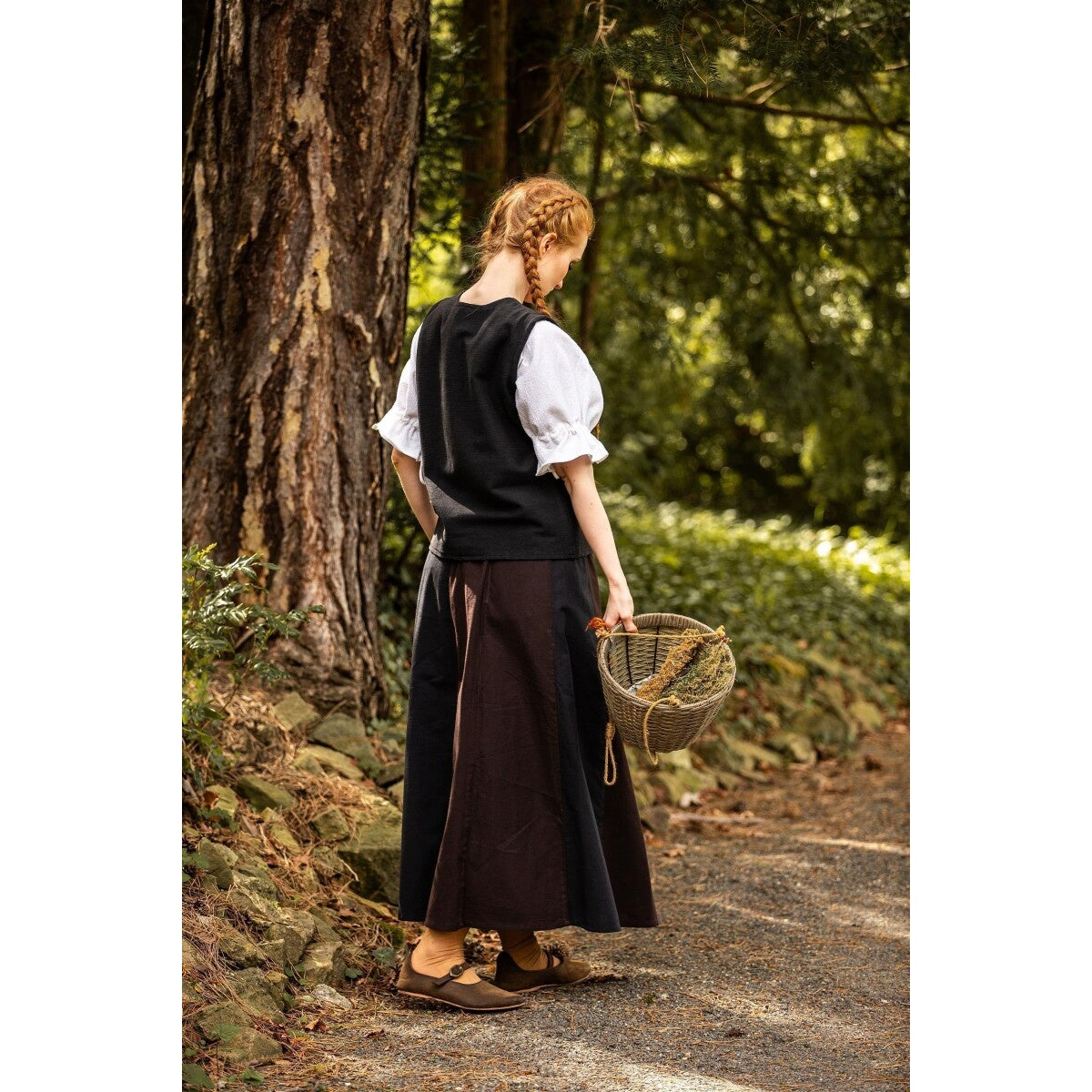 Image produit Gilet médiéval en coton Franziska noir