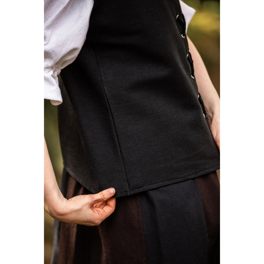 Image produit Gilet médiéval en coton Franziska noir
