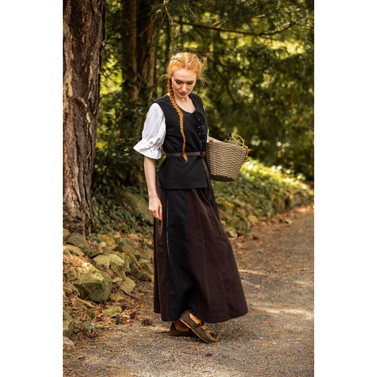 Image produit Gilet médiéval en coton Franziska noir