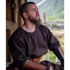 Image produit Tunique viking médiévale en laine Olvisson marron